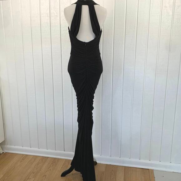 Jessica McClintock Women Sleeveless Bodycon Black Formal Party Maxi Dress Size 8 - Picture 7 of 12